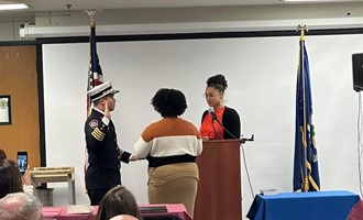 Mystic FD Holds Promotion Ceremony for New Deputy Fire Chief