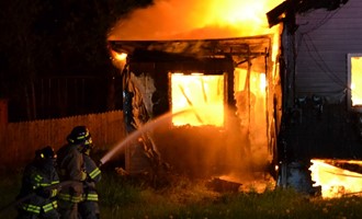 Vacant house fire in Groveland