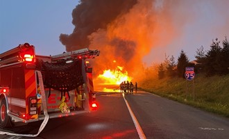 Multi-Vehicle Accident on I-95 Involving Tanker Carrying Gasoline Causes Massive Fire