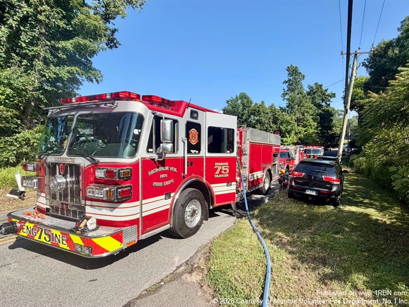 Monroe Firefighters Rescue Dog During Barn Hill Road House Fire
