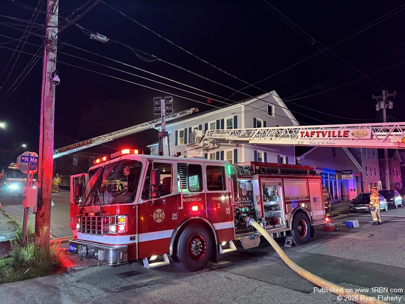 Engine 2 stretched a line through the front door and held the fire to one room.