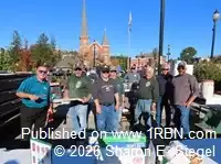Firefighters (also skilled pizza makers) are joined by NYS Assemblyman Karl Brabenec for a photo of their Fall Foliage pizza operations in action this month.