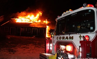 Coram working apartment fire