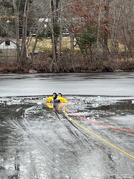 Acton Fire ice water rescue training
