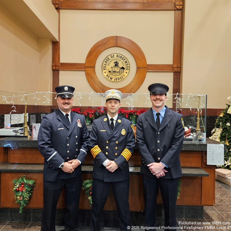 Ridgewood Fire Department Swears In New Lieutenant and Probationary ...