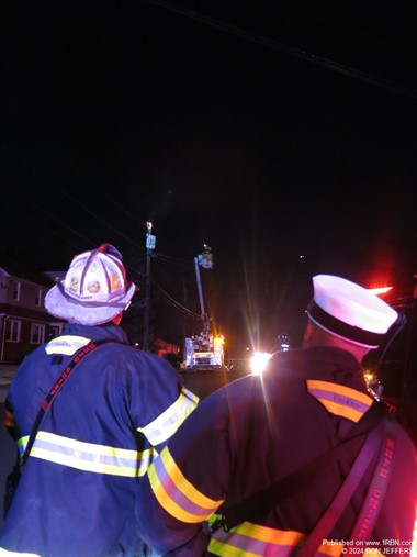 Pole fire on La Salle Ave., Hasbrouck Heights