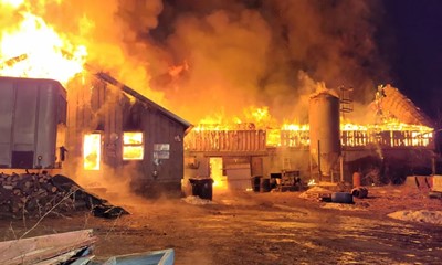 Large Barn Destroyed in Norwich