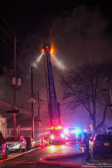 Union Truck 3 Operating At A 5-Alarm Fire