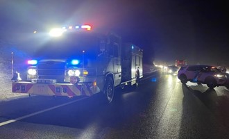 Hope Volunteer Fire Department Operated on Ice-Covered Route 80 Eastbound