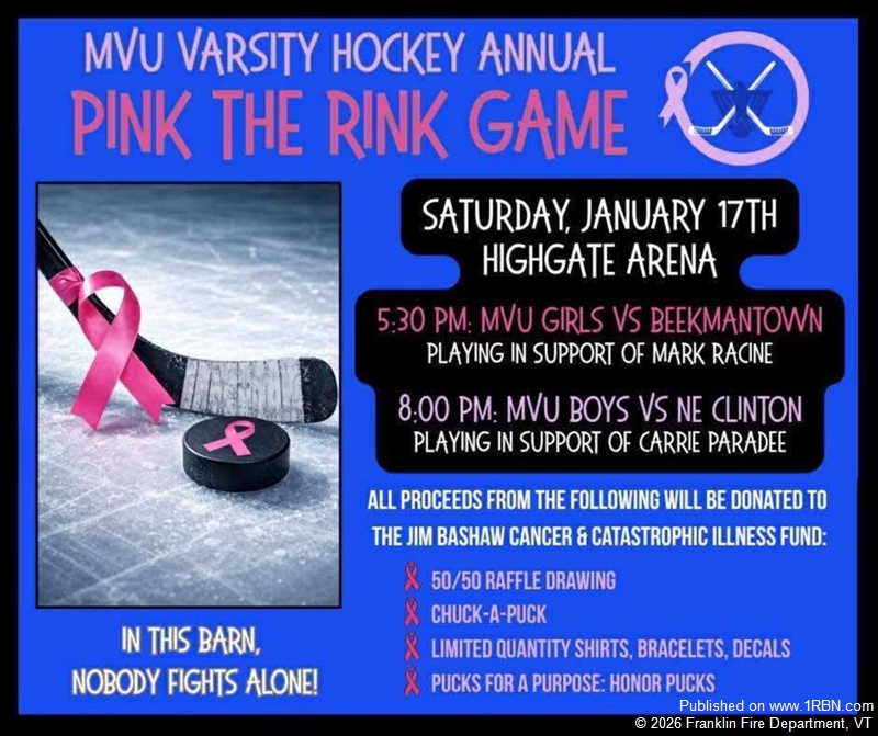 Pink The Rink Community Invited to Support MVU Hockey’s Annual “Pink the Rink” Game ...