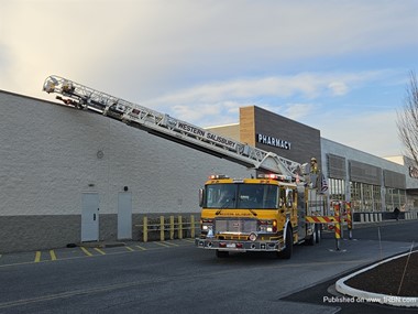 Quint 31 of the Western Salisbury Fire Co. on the scene of a commerical structure fire