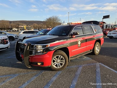 Chief 3 of the Cetornia Fire Co. on the scene of a commerical structure fire