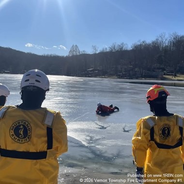 Ice Rescue Boat Featured During Multi-Department Winter Training Drill