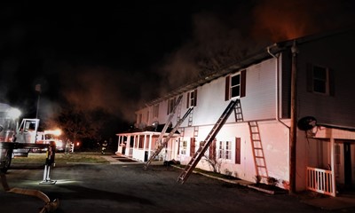 22 Disppaced in 2 Alarm Apartment Fire