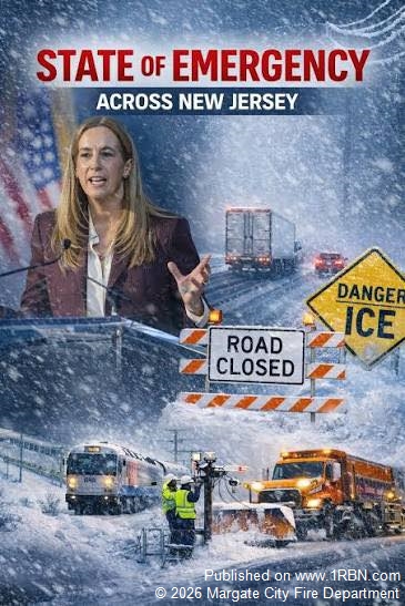 New Jersey Enters State of Emergency Ahead of Major Winter Storm