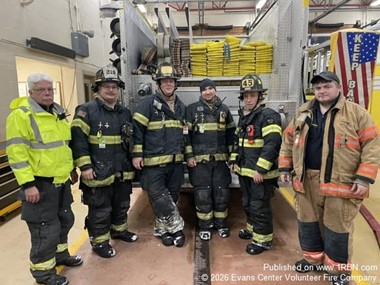 Evans Center Volunteers Assist at Overnight Structure Fire in Highland