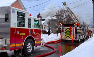 Double block home destroyed by fire in Wyoming Borough,PA