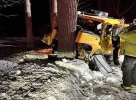 Eliot Firefighters Extricate Driver Following Crash Into Tree