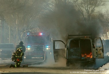 Bergenfield van fire