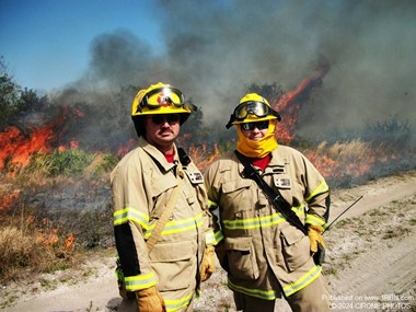 FF TIM HILLMAN AND FF BRADY BACKHOFF OF DUETTE FIRE DEPARTMENT