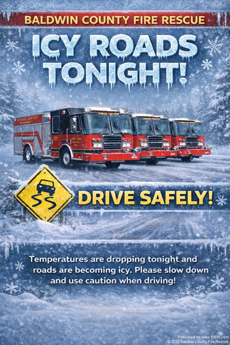 Icy Roads Prompt Safety Warning Across Baldwin County