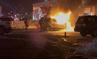 General Alarm Car Fire Contained on Shore Road