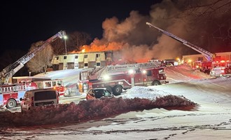 Firefighters Battle Multi-Alarm Condo Fire in Extreme Cold