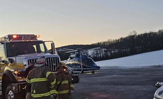 Carsonville Vol. Fire Company Assists EMS with Helicopter Landing Zone Setup