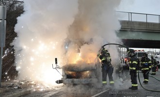 Cherry Hill Firefighters Extinguish School Bus Fire