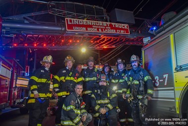The Crew From The Lindenhurst TRUCK After a 2nd due House Fire