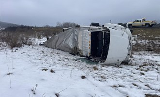 Angelica Fire and Rescue Responds to Box Truck Rollover on I-86