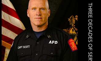 Auburn Fire Department Honors Battalion Chief Michael Scott Upon Retirement After 30 Years of Service