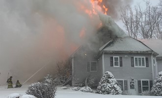 Blizzard Hampers Firefighting Efforts at Avon Garage Fire