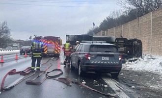 Firefighters Respond to Vehicle Rollover on Route 93 North Near Dascomb Road