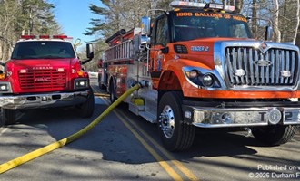 Durham Fire Assisted Lisbon with Tanker and Engine Support During Residential Structure Fire