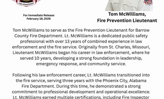 Barrow County Fire Department Announces Appointment of New Fire Prevention Lieutenant