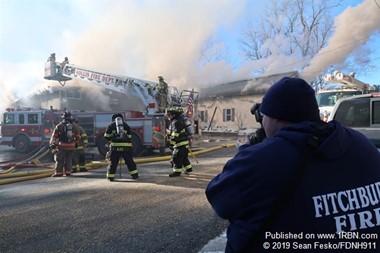 Correspondent David Bryce at an Eight-Alarm Fire