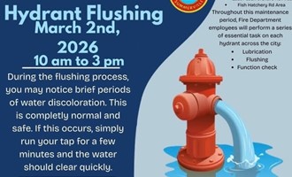 Summerville Announces Hydrant Flushing Schedule on March 2