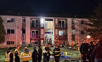 2nd alarm apartment buildnig fire in Whitehall Township
