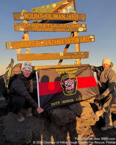 “Remember Our Fallen” Flag Raised at Uhuru Peak