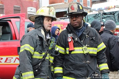 Trenton FD Deputy Chief Anthony Moran and Ladder 4 Captain Alston Denton
