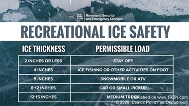 Bemus Point Fire Department Issues Ice Safety Warning for Chautauqua Lake
