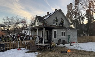 Moosup Holds Fire to the Rear of Home