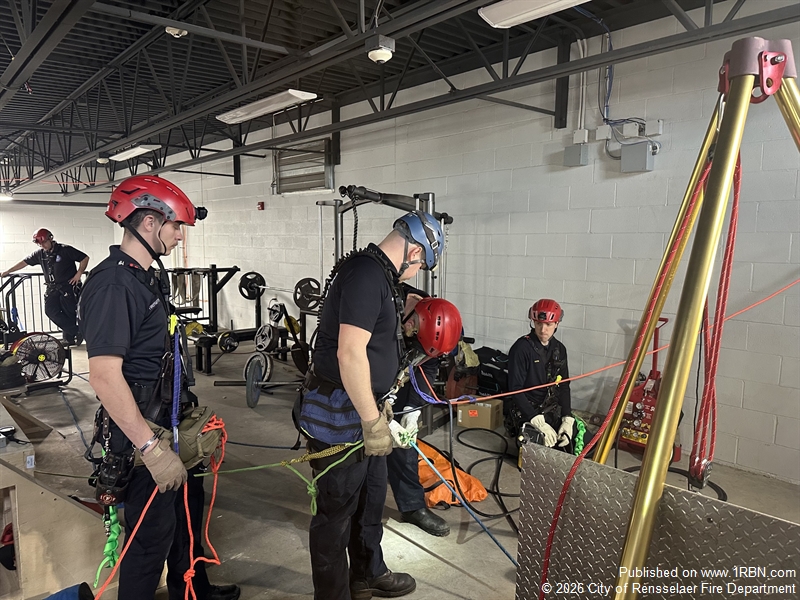 Rensselaer Fire Department Conducts Confined Space Rescue Training