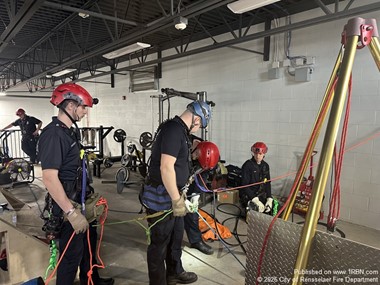 Rensselaer Fire Department Conducts Confined Space Rescue Training