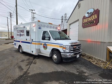 Falconer Fire Department Places New Ambulance Into Service