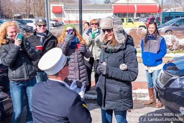 Mastic FD Captain Pops Question at Parade