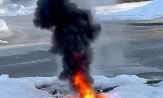 Underground Electrical Junction Box Fire Extinguished at South Main Street Coffee Shop Parking Lot