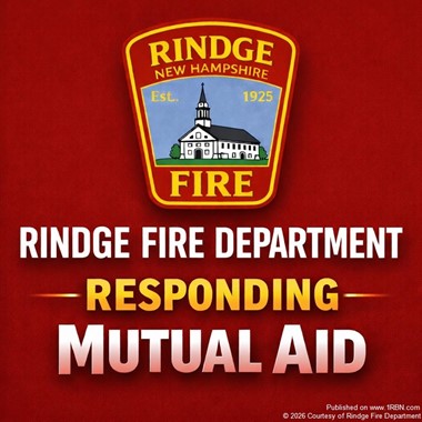 Rindge Fire Department Responds to Mutual Aid Structure Fire in Jaffrey