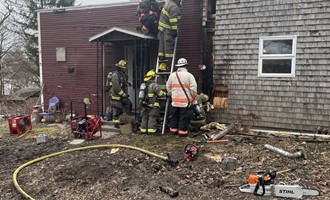 Exterior Wall Fire Quickly Contained at Vergennes Residence